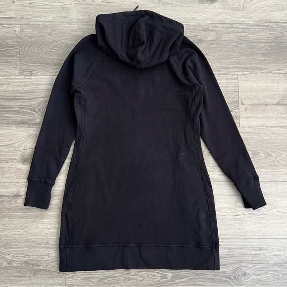 AMERICAN GIANT Womens Hoodie Dress Medium Black Pockets French Terry Sporty 90s - Picture 6 of 8